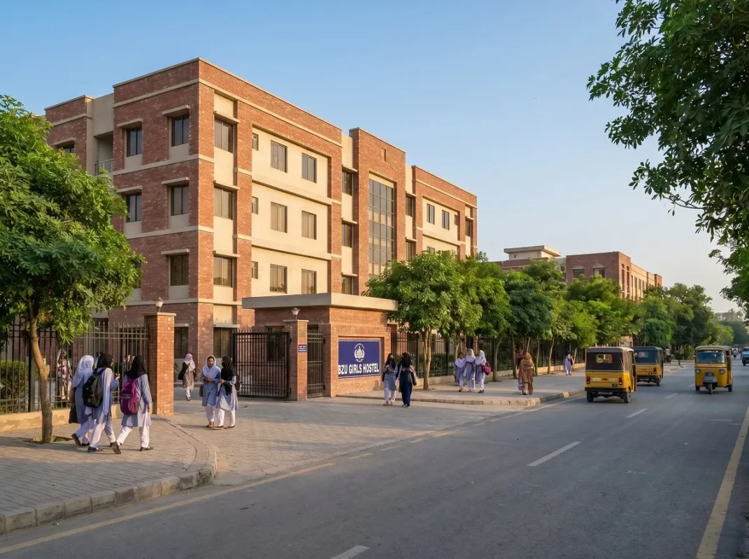 Girls hostel near Bahauddin Zakariya University Multan for female students