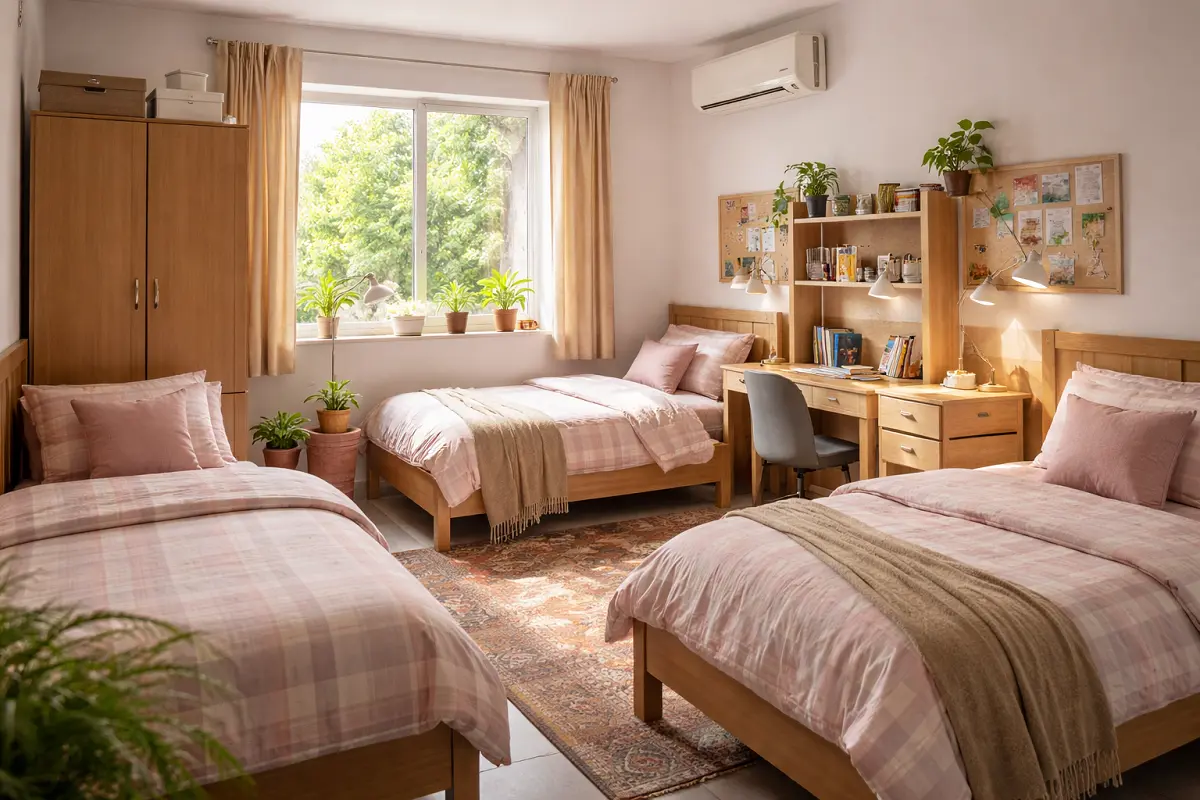 shared girls hostel room in pakistan