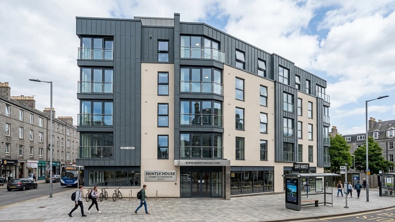 Modern student accommodation providers building in Aberdeen