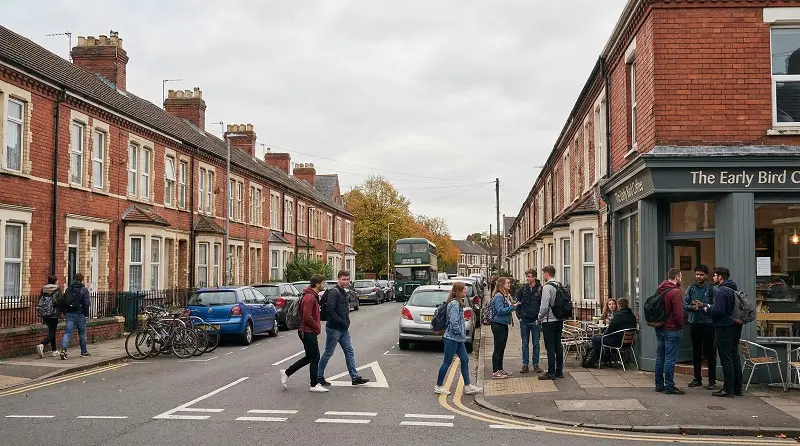 student housing areas in Cardiff such as Cathays and Roath