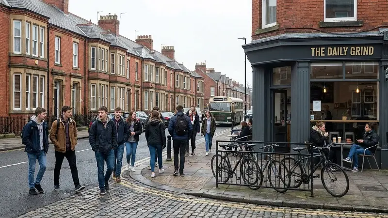 student housing areas in Newcastle such as Jesmond and Heaton
