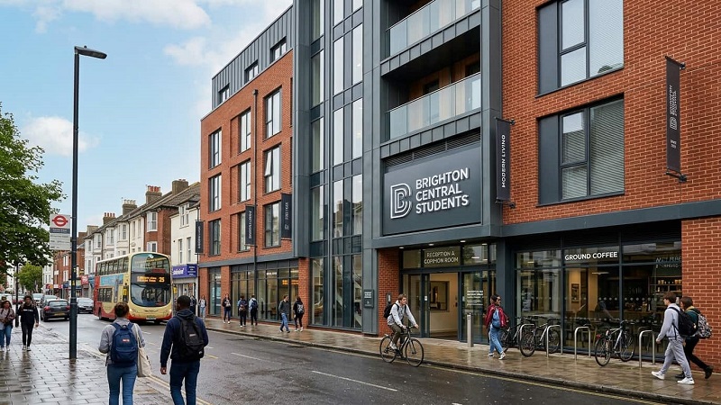Modern student accommodation providers building in Brighton