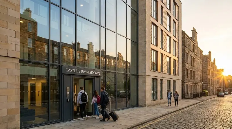 modern private student accommodation building in Edinburgh