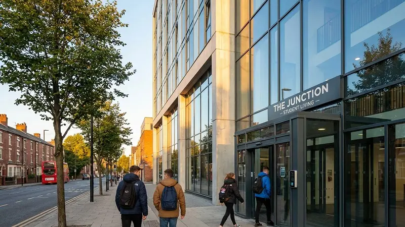 modern private student accommodation building in Newcastle