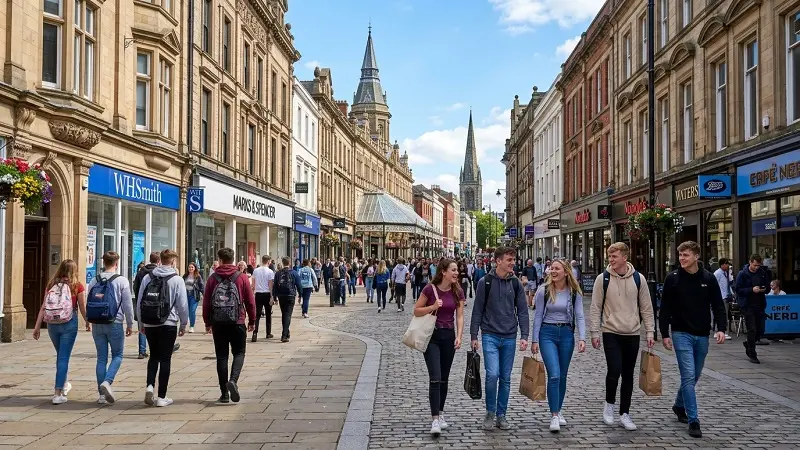 Preston city centre UK student friendly environment