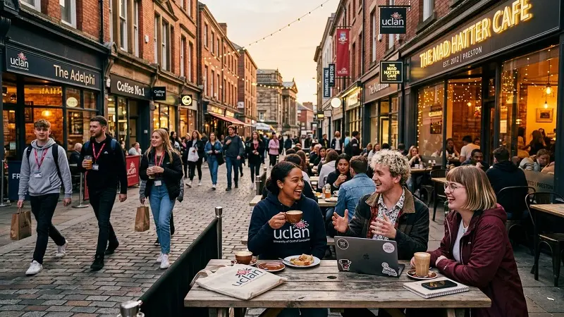 student lifestyle Preston cafes nightlife and social environment