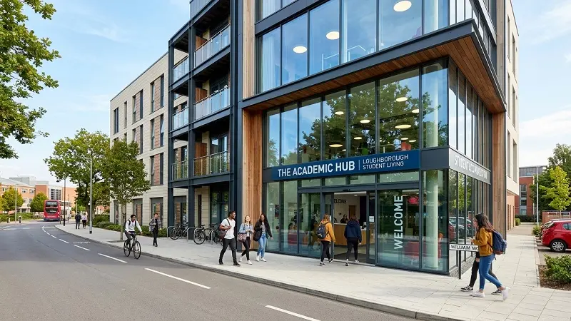 modern private student accommodation building Loughborough UK