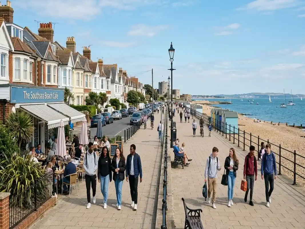 Southsea Portsmouth student neighborhood near the seafront