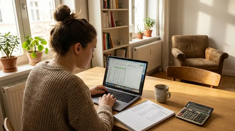 student budgeting living costs and accommodation expenses in Edinburgh