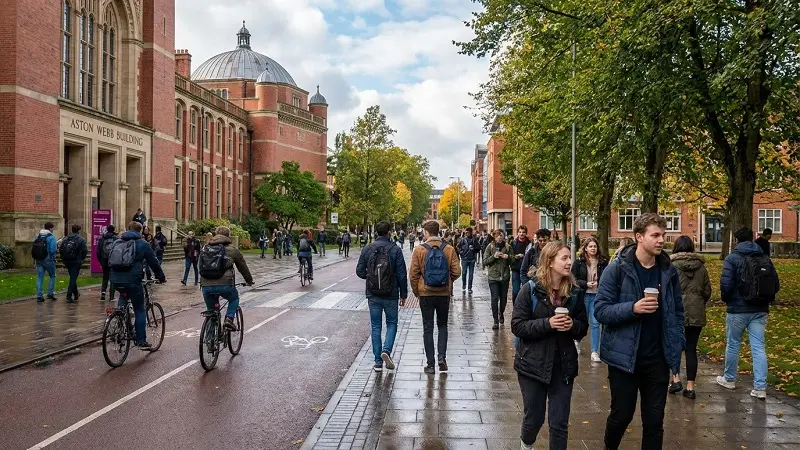 students near university campus in Birmingham looking for accommodation