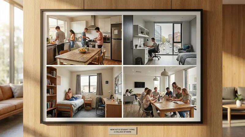 different types of student accommodation in Newcastle including shared housing and studios