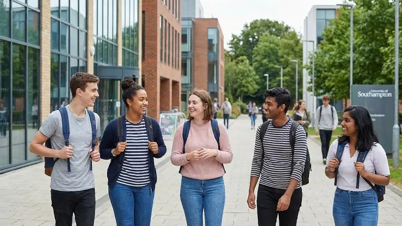 student life Southampton UK university students campus lifestyle