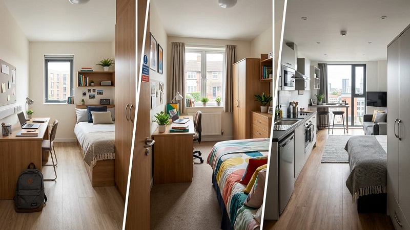 Types of student accommodation Oxford including halls shared housing and studios
